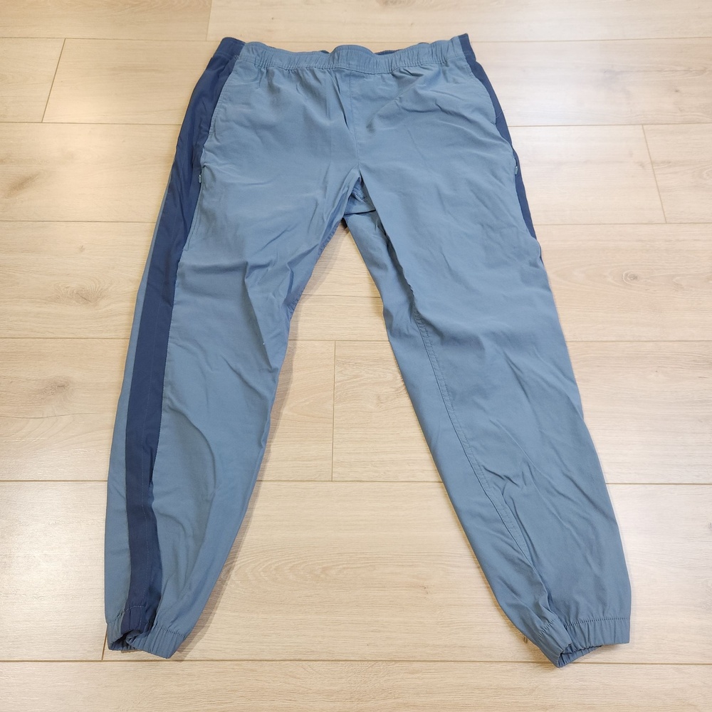 Eddie Bauer First Ascent Jogger Pants Womens 12 Blue Colorblock Stretch Hiking